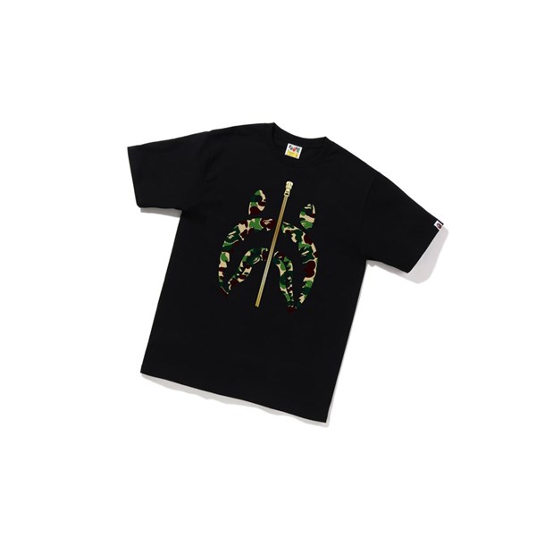 Pánské Tričko A BATHING APE Bape Abc Camo Shark Tee Krátké Sleeve Černé | YKITN-7019