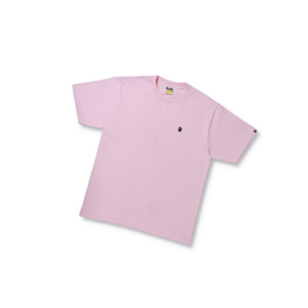 Pánské Tričko A BATHING APE Bape Ape Head One Point Tee Krátké Sleeve Růžové | EKMRL-4675