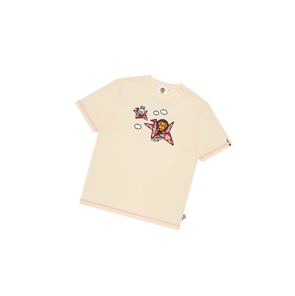 Pánské Tričko A BATHING APE Bape Baby Milo Print Tee Krátké Sleeve Krém | DSHUP-6328