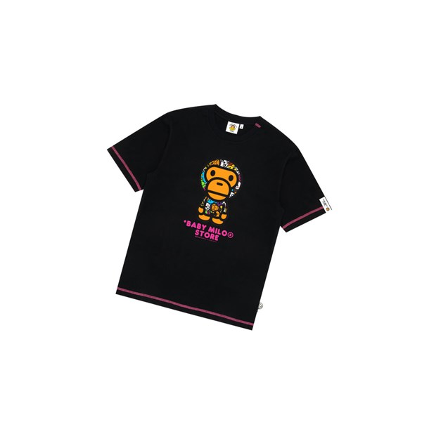 Pánské Tričko A BATHING APE Bape Baby Milo Tee Krátké Sleeve Černé | VYUBI-3279