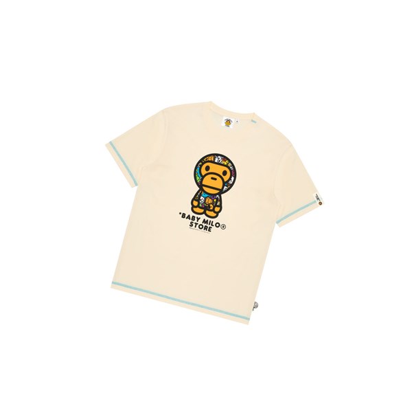 Pánské Tričko A BATHING APE Bape Baby Milo Tee Krátké Sleeve Bílé | YTFEP-7183