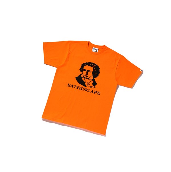 Pánské Tričko A BATHING APE Bape Bathing Ape Tee Krátké Sleeve Oranžové | CZYVQ-6328