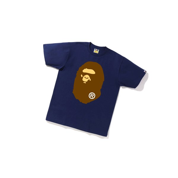 Pánské Tričko A BATHING APE Bape Big Ape Head Tee Krátké Sleeve Tmavě Blankyt Blankyt | EJNAF-3847