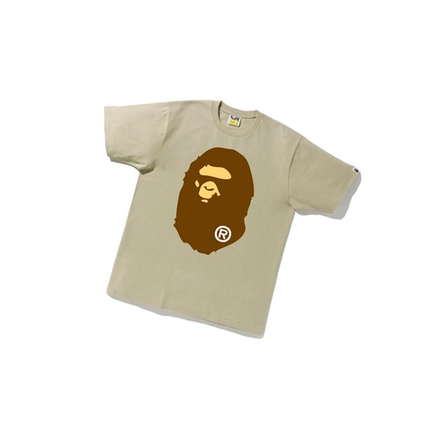 Pánské Tričko A BATHING APE Bape Big Ape Head Tee Krátké Sleeve Béžový | LIQCA-1534
