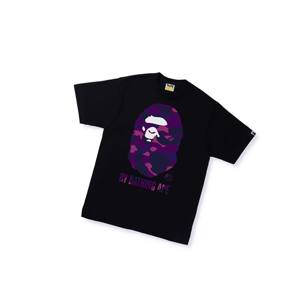 Pánské Tričko A BATHING APE Bape Color Camo A By Bathing Ape Tee Krátké Sleeve Černé | LEPKG-6943