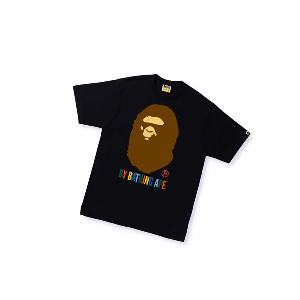 Pánské Tričko A BATHING APE Bape Colors By Bathing Ape Tee Krátké Sleeve Černé | NYGXU-7658