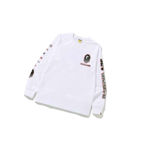 Pánské Tričko A BATHING APE Bape Graphic #1 L/S Tee Long Sleeve Bílé | YAZTQ-3274