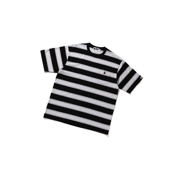 Pánské Tričko A BATHING APE Bape Hoop One Point Relaxed Fit Tee Krátké Sleeve Černé | RPHEC-1487