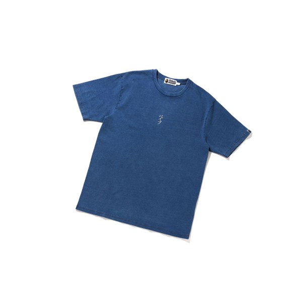 Pánské Tričko A BATHING APE Bape Kamon Tee Krátké Sleeve Blankyt | HWKNE-5682