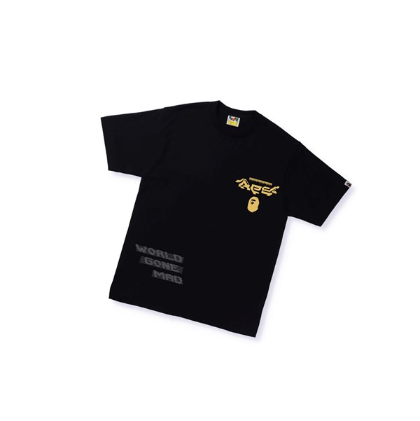 Pánské Tričko A BATHING APE Bape Multi Logo Tee #1 Krátké Sleeve Černé | BXYGP-7503