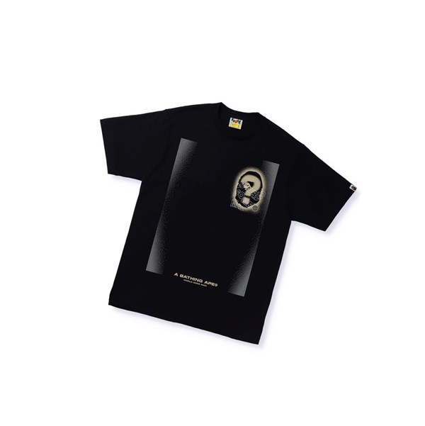 Pánské Tričko A BATHING APE Bape Multi Logo Tee #3 Krátké Sleeve Černé | DUATI-5198
