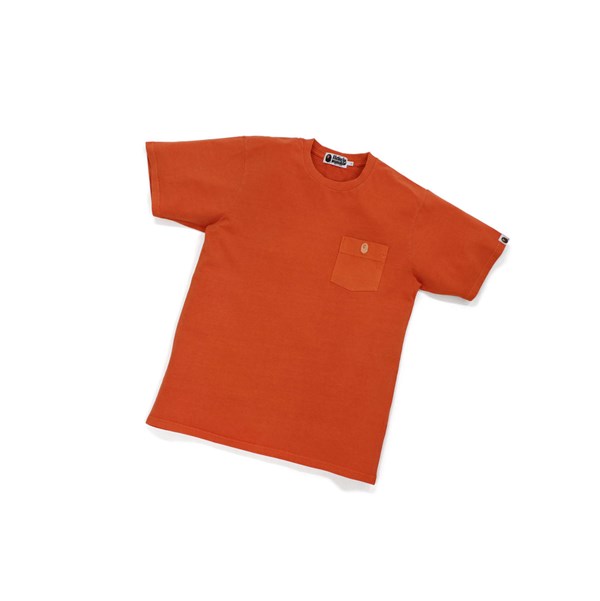 Pánské Tričko A BATHING APE Bape One Point Overdye Pocket Tee Krátké Sleeve Oranžové | NXYGC-5431