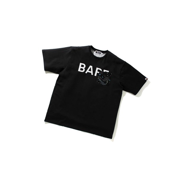 Pánské Tričko A BATHING APE Bape Space Camo Relaxed Fit Pocket Tee Krátké Sleeve Černé | MIHNB-1602