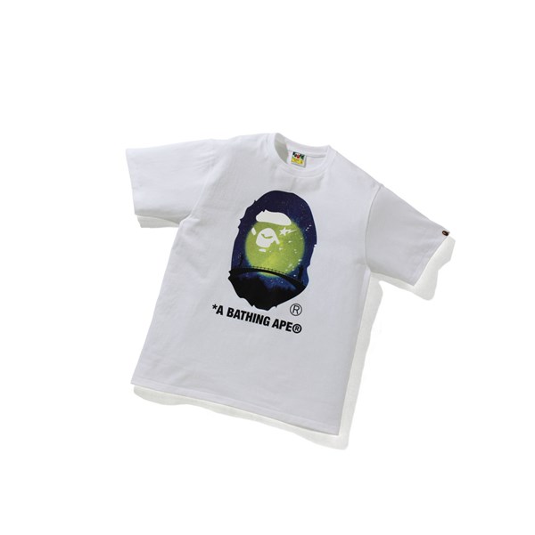 Pánské Tričko A BATHING APE Bape The Star Festival Ape Head Tee Krátké Sleeve Bílé | EDVNA-3195