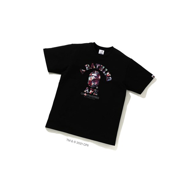 Pánské Tričko A BATHING APE Bape X Ghostbusters Camo College Tee Krátké Sleeve Černé | GRANP-4615