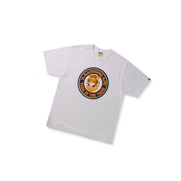 Pánské Tričko A BATHING APE Bape Year Of The Tiger Tee Krátké Sleeve Bílé | TCXSY-6729