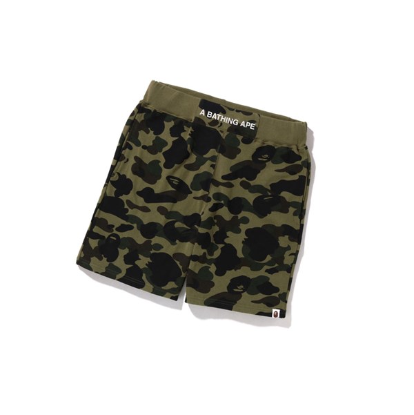 Pánské Šortky A BATHING APE Bape 1st Camo Sweat Zelene | FWERH-8705