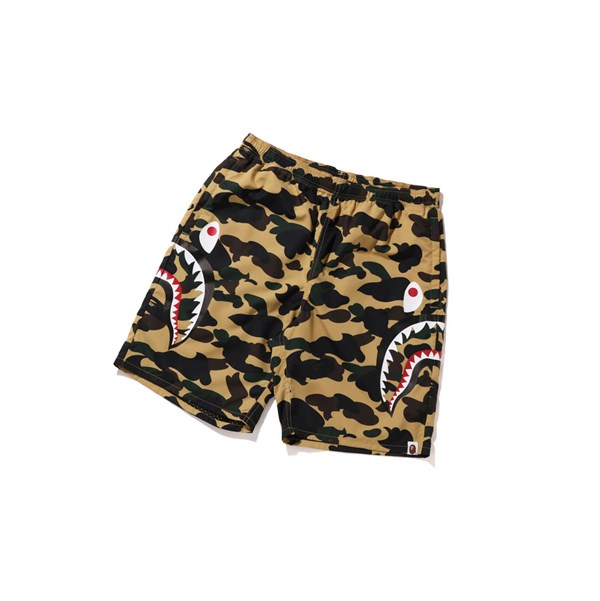Pánské Šortky A BATHING APE Bape 1st Camo Side Shark Beach Žluté | KZNRB-5893