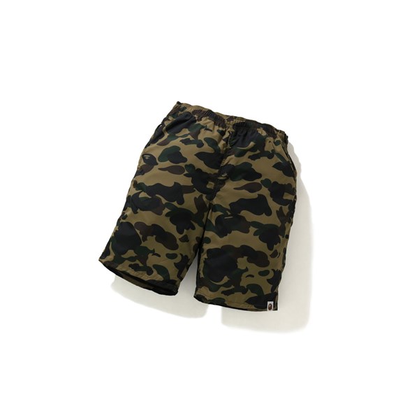 Pánské Šortky A BATHING APE Bape 1st Camo Beach Zelene | SQNVL-3190