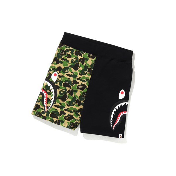 Pánské Šortky A BATHING APE Bape Abc Camo Side Shark Sweat Zelene | HECKG-7542