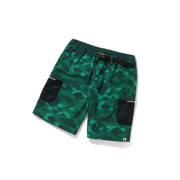 Pánské Šortky A BATHING APE Bape Color Camo Mesh Pocket Emerald | GBVEK-9310