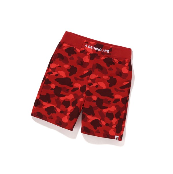 Pánské Šortky A BATHING APE Bape Color Camo Sweat Červené | PTUDO-3284