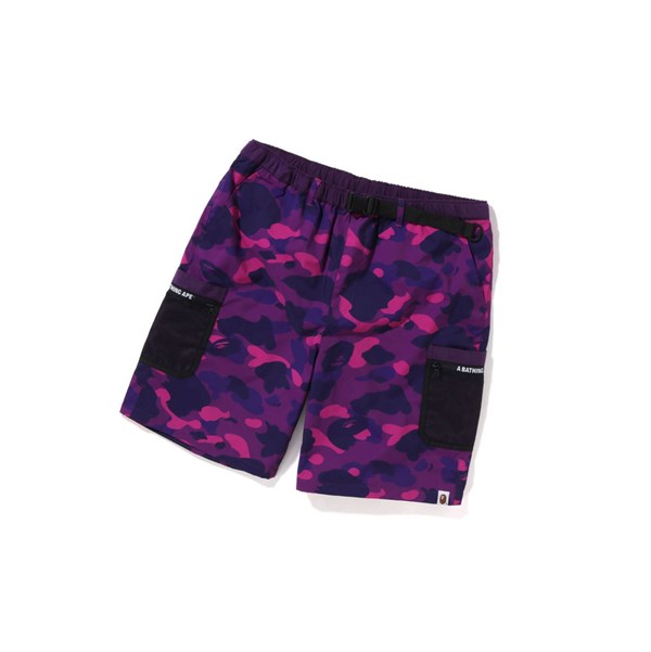 Pánské Šortky A BATHING APE Bape Color Camo Mesh Pocket Fialové | TIYDB-7102