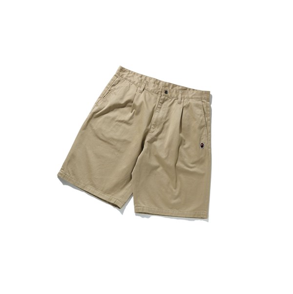Pánské Šortky A BATHING APE Bape One Point Široké Fit Chino Béžový | SGHDN-1837