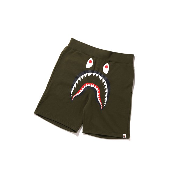 Pánské Šortky A BATHING APE Bape Shark Sweat Zelene | JKCTD-0213