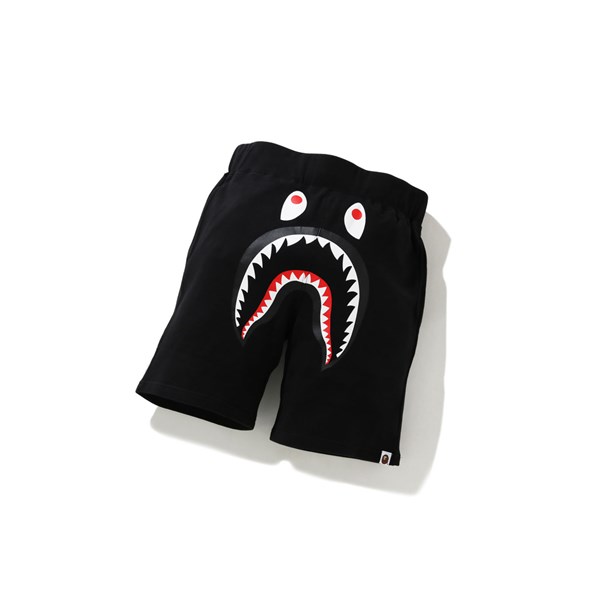 Pánské Šortky A BATHING APE Bape Shark Sweat Černé | LCVXB-8415