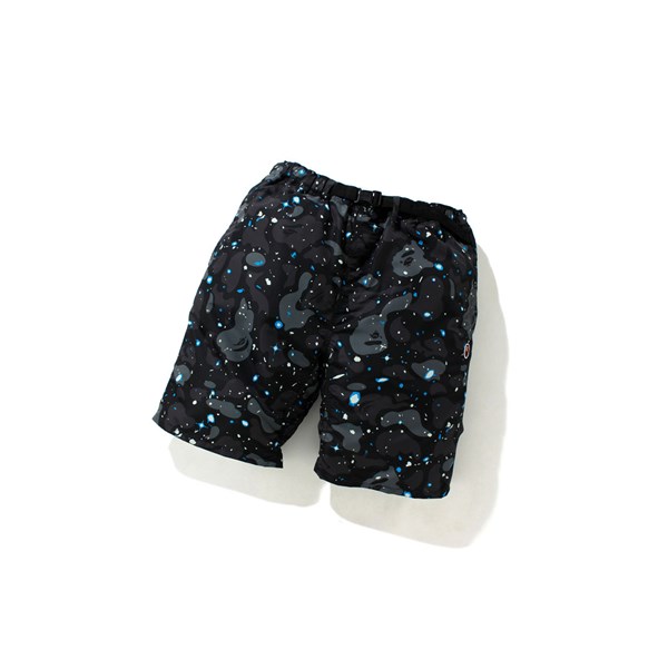 Pánské Šortky A BATHING APE Bape Space Camo Track Černé | XKINO-0145