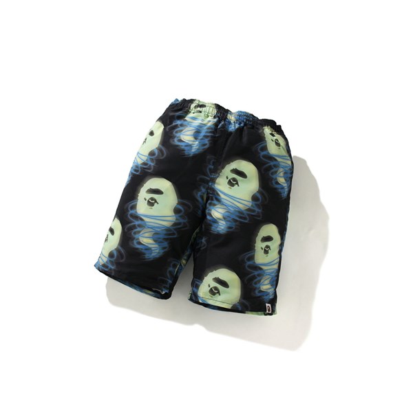 Pánské Šortky A BATHING APE Bape Storm Stretched Černé | SKIXO-9047