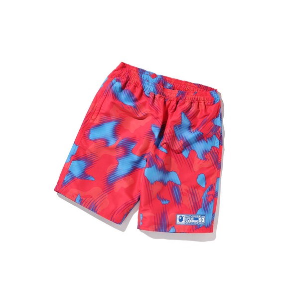 Pánské Šortky A BATHING APE Bape Stroke Camo Beach Červené | JZBSX-8761
