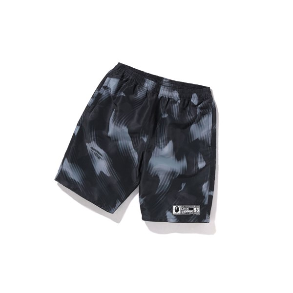 Pánské Šortky A BATHING APE Bape Stroke Camo Beach Černé | UOMYJ-1907