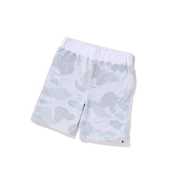 Pánské Šortky A BATHING APE Bape Text Code Camo Sweat Krátké Šedé | QFNEW-4201
