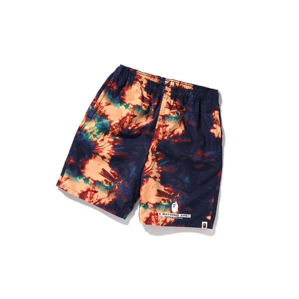 Pánské Šortky A BATHING APE Bape Tie-dye Beach Tmavě Blankyt Blankyt | FROMY-3204